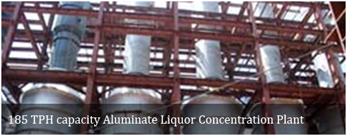 185 TPH capacity Aluminate Liquor Concentration Plant 